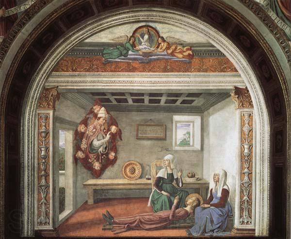 Domenicho Ghirlandaio Tod der Hl.Fina France oil painting art